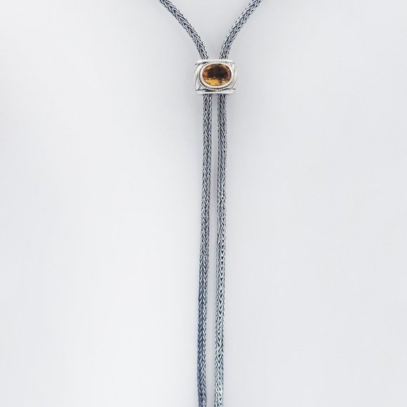 Robert Manse Bali Romanse 925 Silver Gemstone  Lariat Necklace - Picture 3 of 4